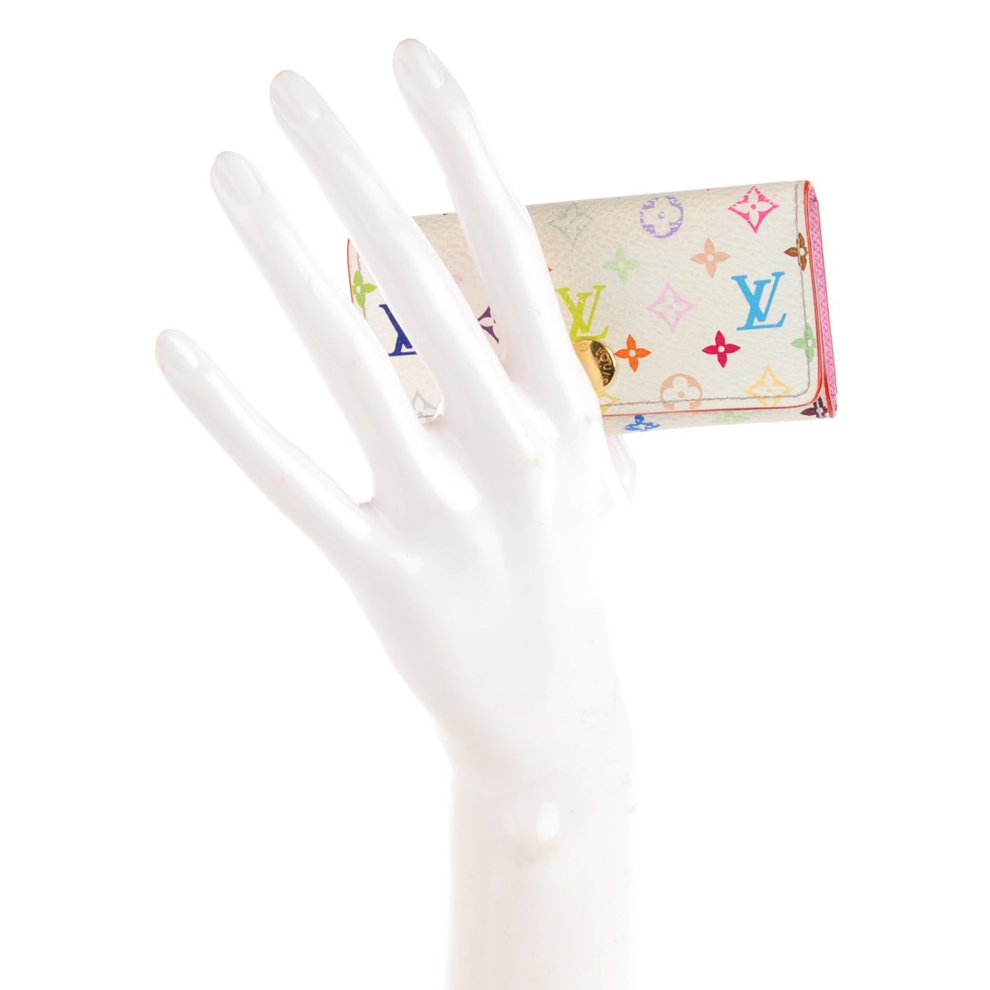 Monogram Multicolor Multicles 4 Key Holder White Litchi