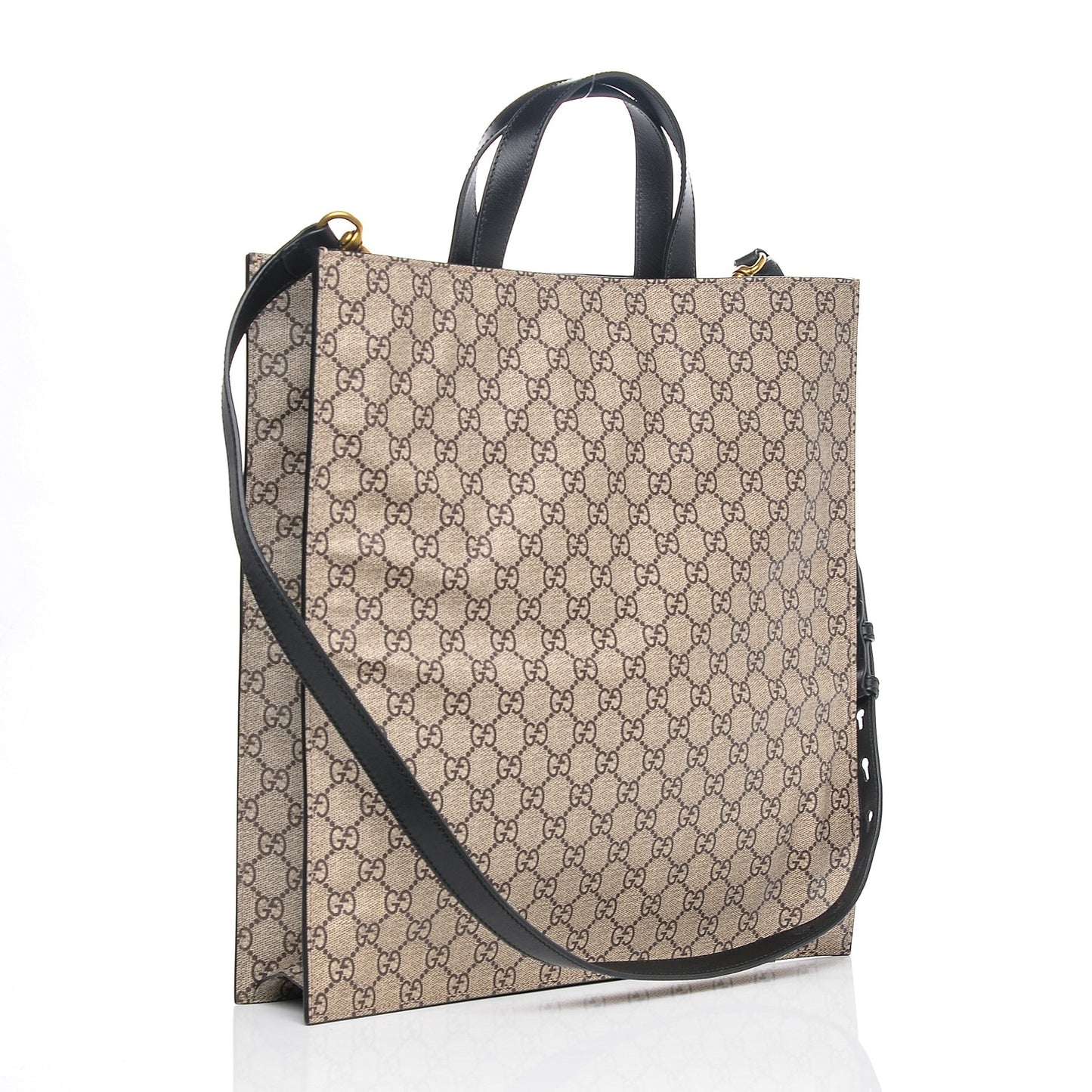 Soft GG Supreme Monogram Kingsnake Vertical Tote Black
