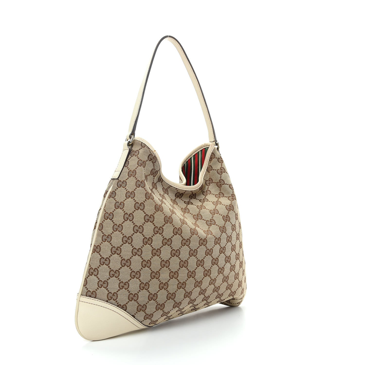 Gucci Monogram Medium New Britt Hobo Off White 3 of 9