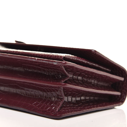Saint Laurent Calfskin Crocodile Embossed Medium Monogram Sunset Rouge Legion 8 of 8