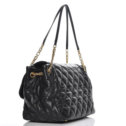 Chanel Calfskin Quilted Jumbo Retro Chain Accordion Flap Black 3 of 8