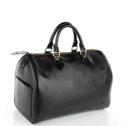 Louis Vuitton Epi Speedy 30 Black 3 of 7