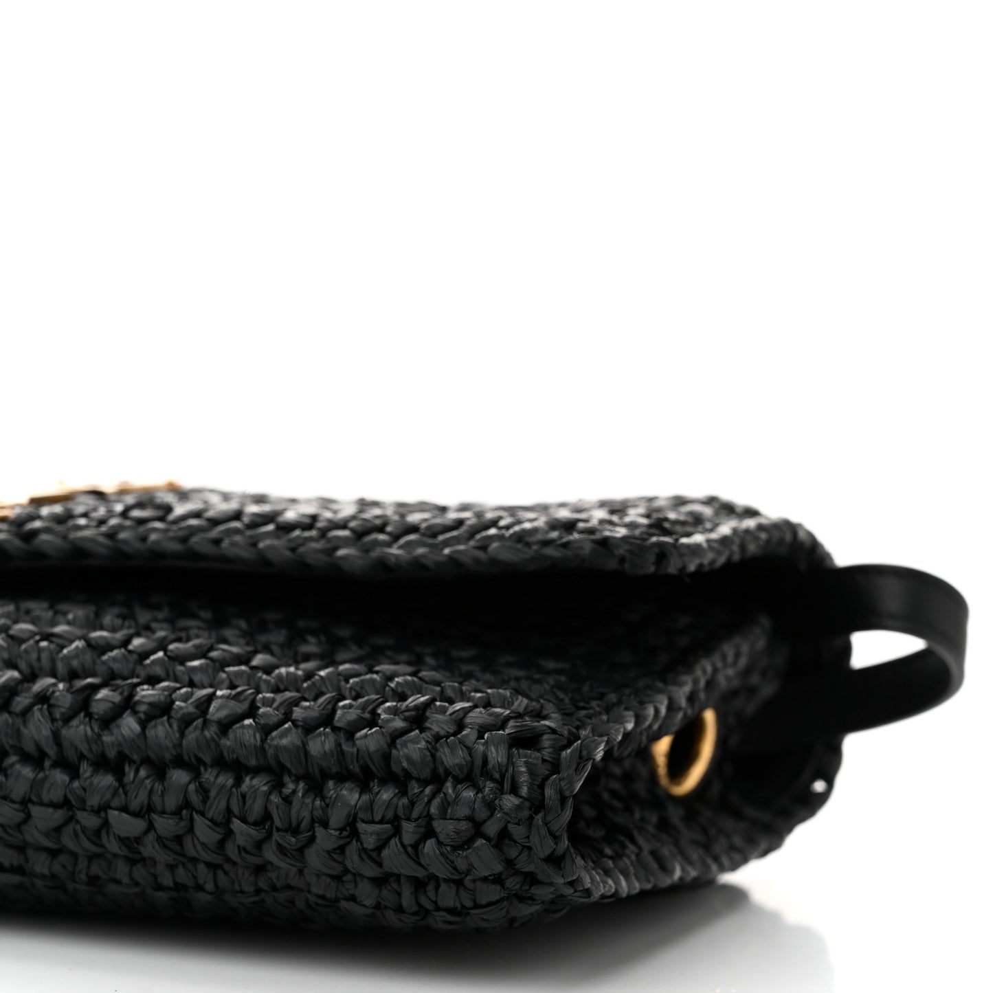 Raffia Monogram Tassel Kate 99 Black