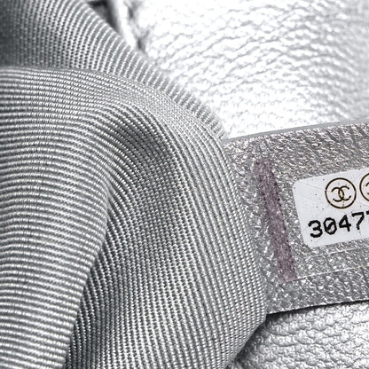 Chanel Metallic Goatskin Quilted Medium Chanel 19 Flap Silver 7 of 10