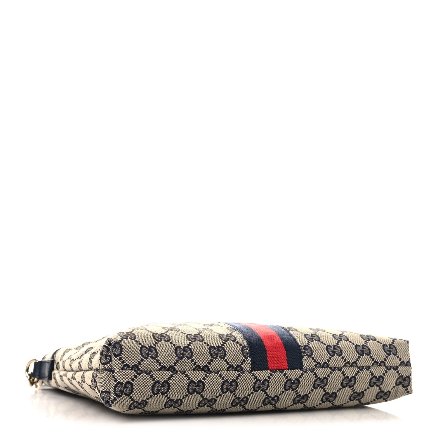 Gucci GG Supreme Monogram Web Flat Messenger Bag Navy 4 of 10