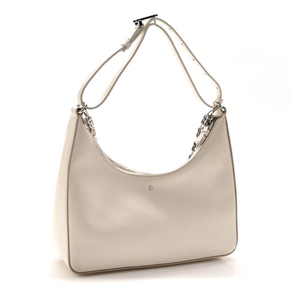 Givenchy Smooth Calfskin Small Moon Cut Out Shoulder Bag Ivory 3 of 10