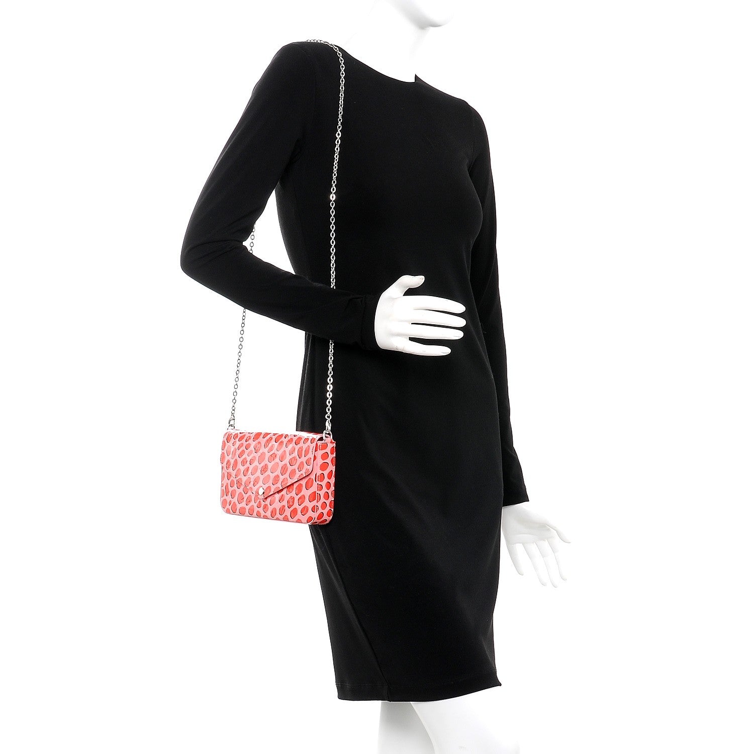 Louis Vuitton Vernis Jungle Dots Pochette Felicie Sugar Pink Poppy 2 of 11