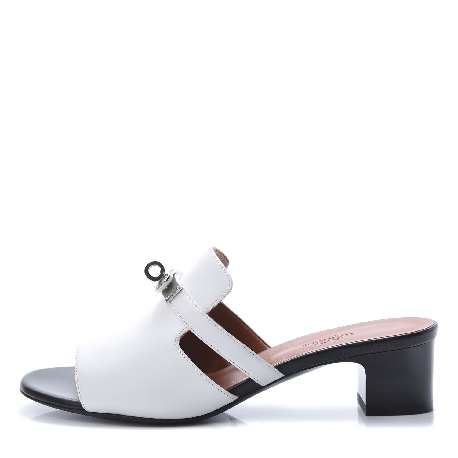 Hermes Goatskin Candy Sandals 37.5 White 1 of 8