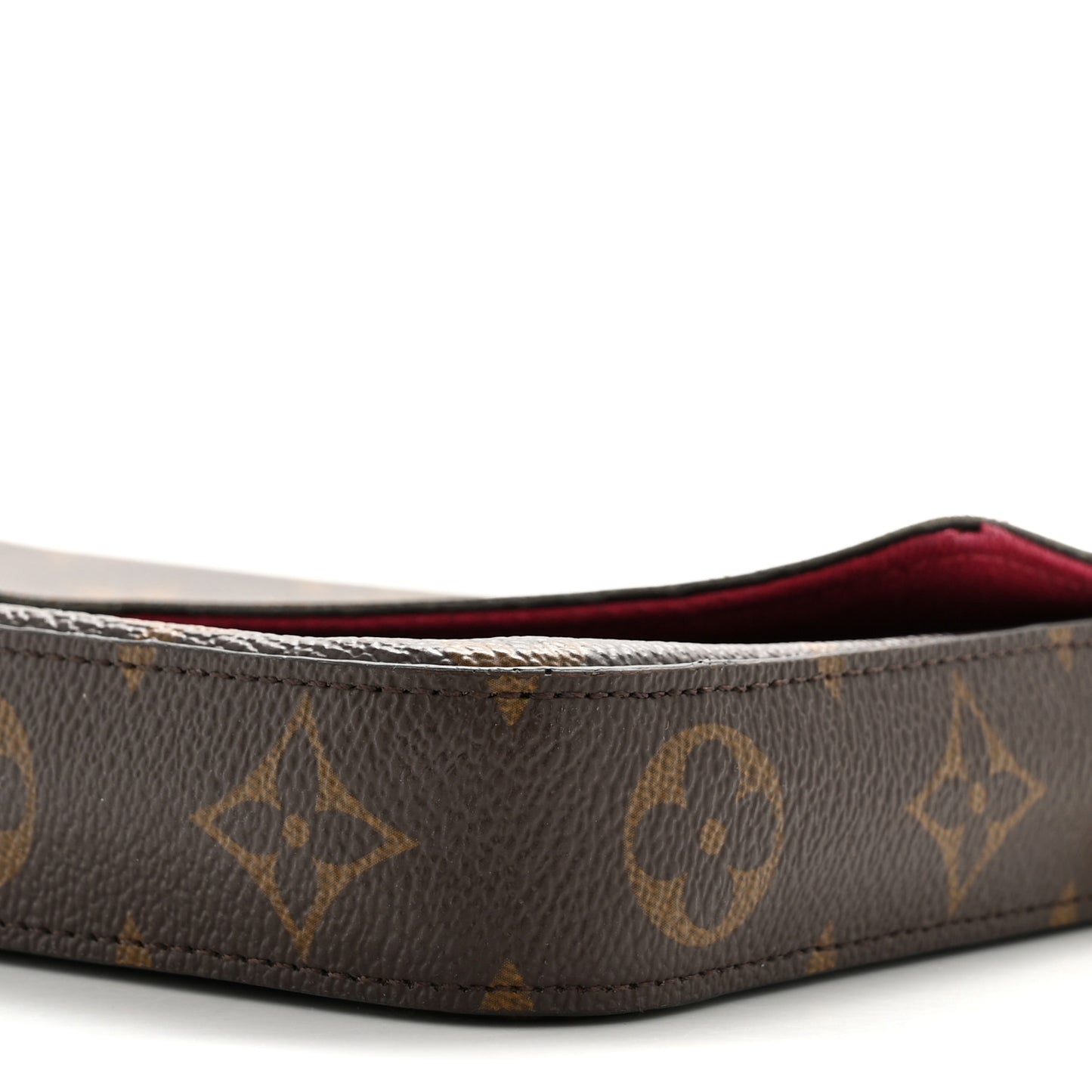 Monogram Pochette Felicie Chain Wallet Fuchsia