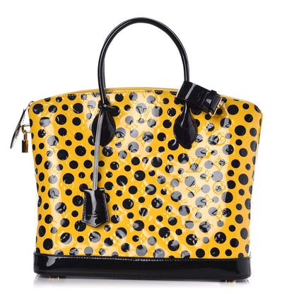 Louis Vuitton Vernis Kusama Infinity Dots Lockit MM Yellow 1 of 8