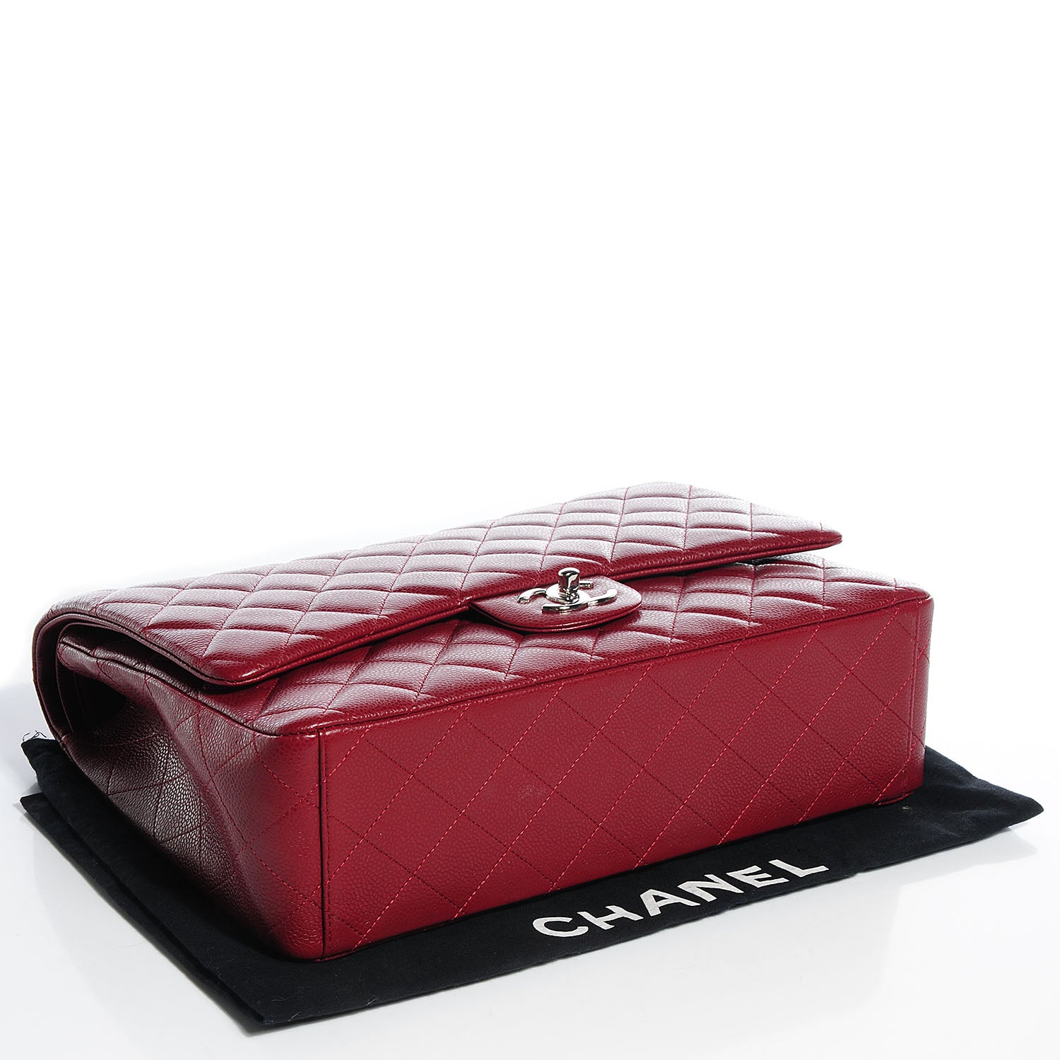Chanel Caviar Quilted Maxi Double Flap Red 4 of 9