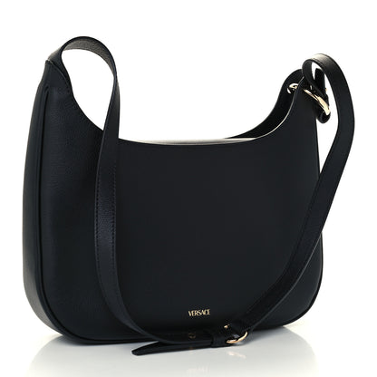 Versace Calfskin La Medusa Chain Hobo Bag Black 3 of 11