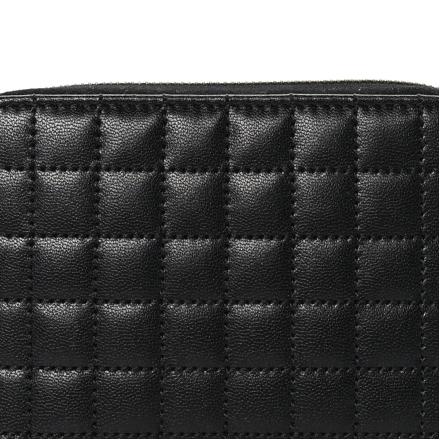 Celine Calfskin Quilted C Charm Wallet Black 9 of 9