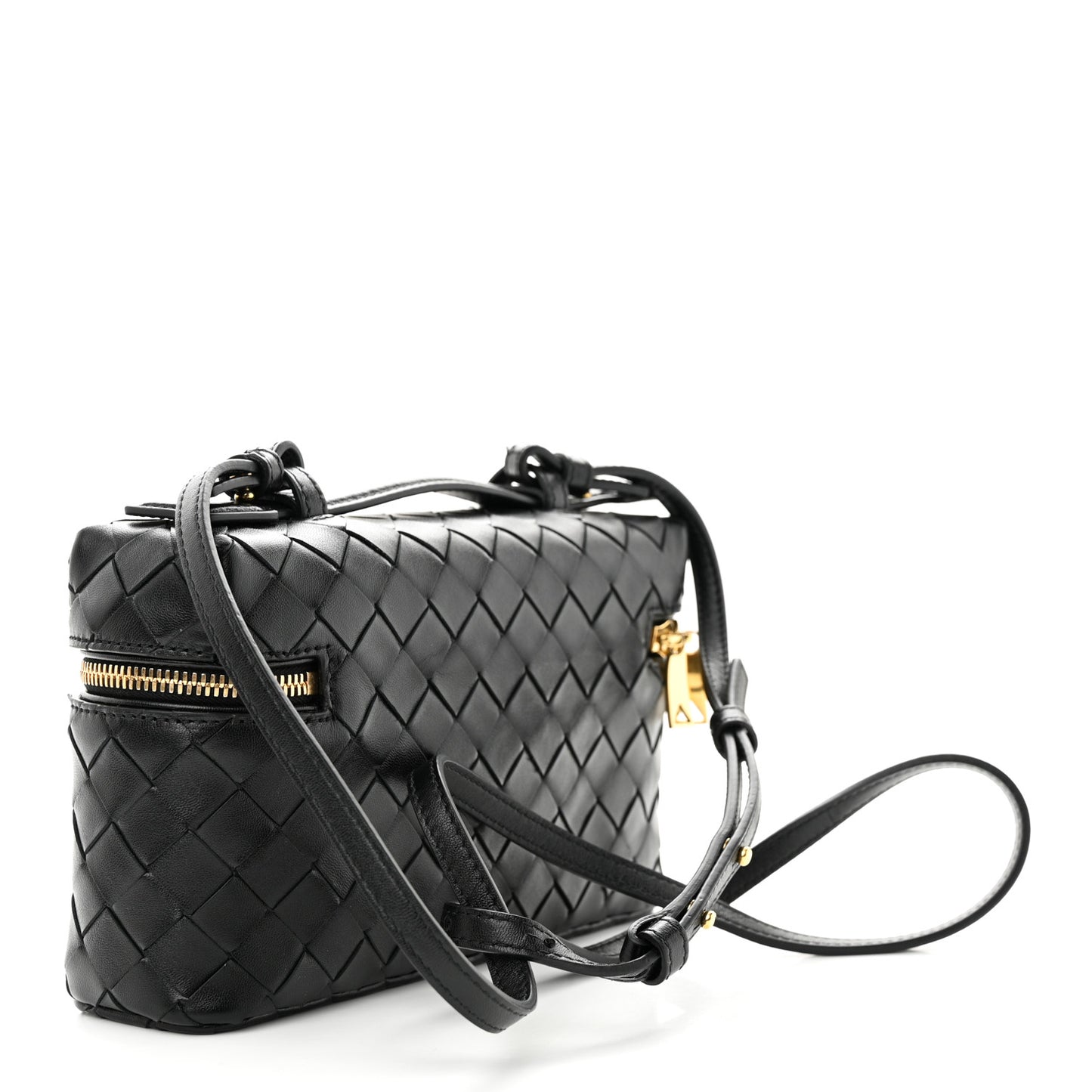 Calfskin Intrecciato Bang Bang Vanity Case Black