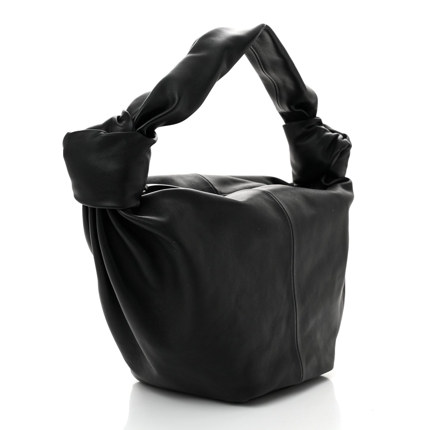 Calfskin Teen Double Knot Hobo Black