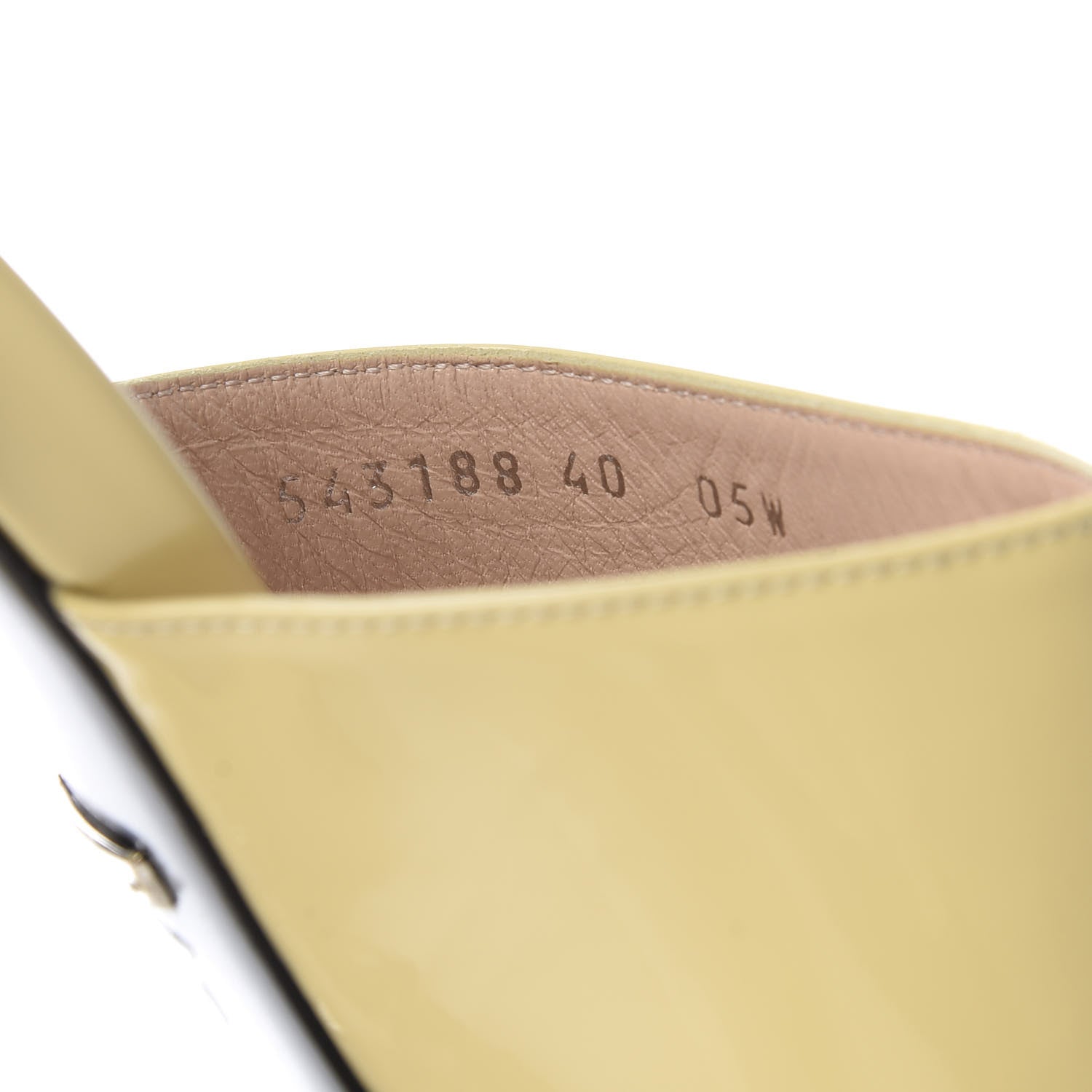 Gucci Patent Lexi Horsebit Mid-Heel Slide Sandals 40 Burro 9 of 10