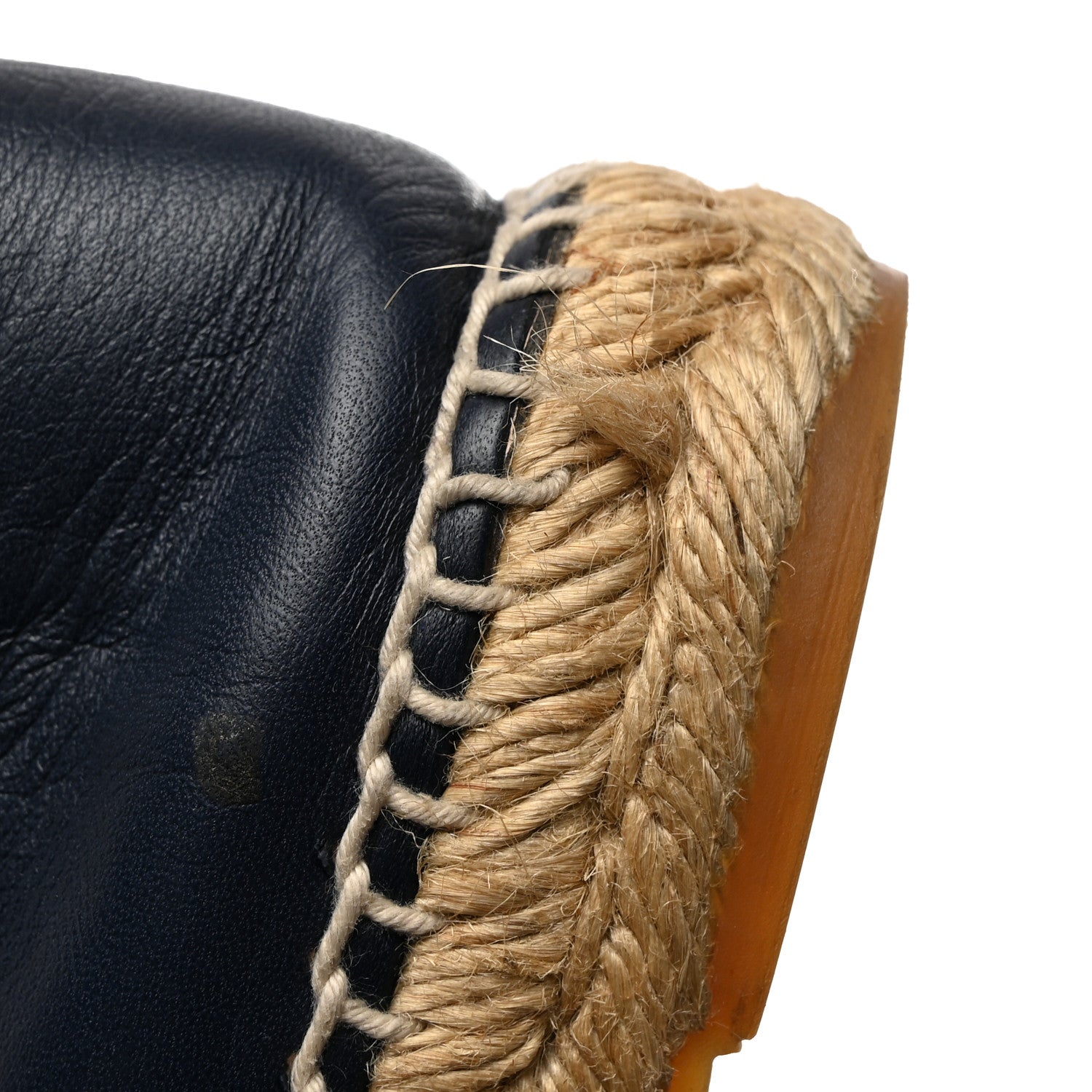 Chanel Lambskin CC Espadrilles 39 Navy Black 9 of 11