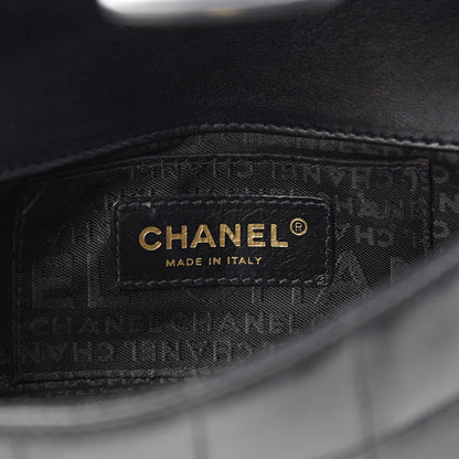 Chanel Lambskin Quilted Mini Chocolate Bar Camellia Flap Black 6 of 14