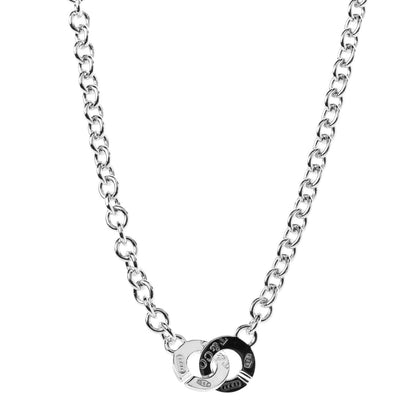 Tiffany Sterling Silver 1837 Circle Clasp Necklace 1 of 4