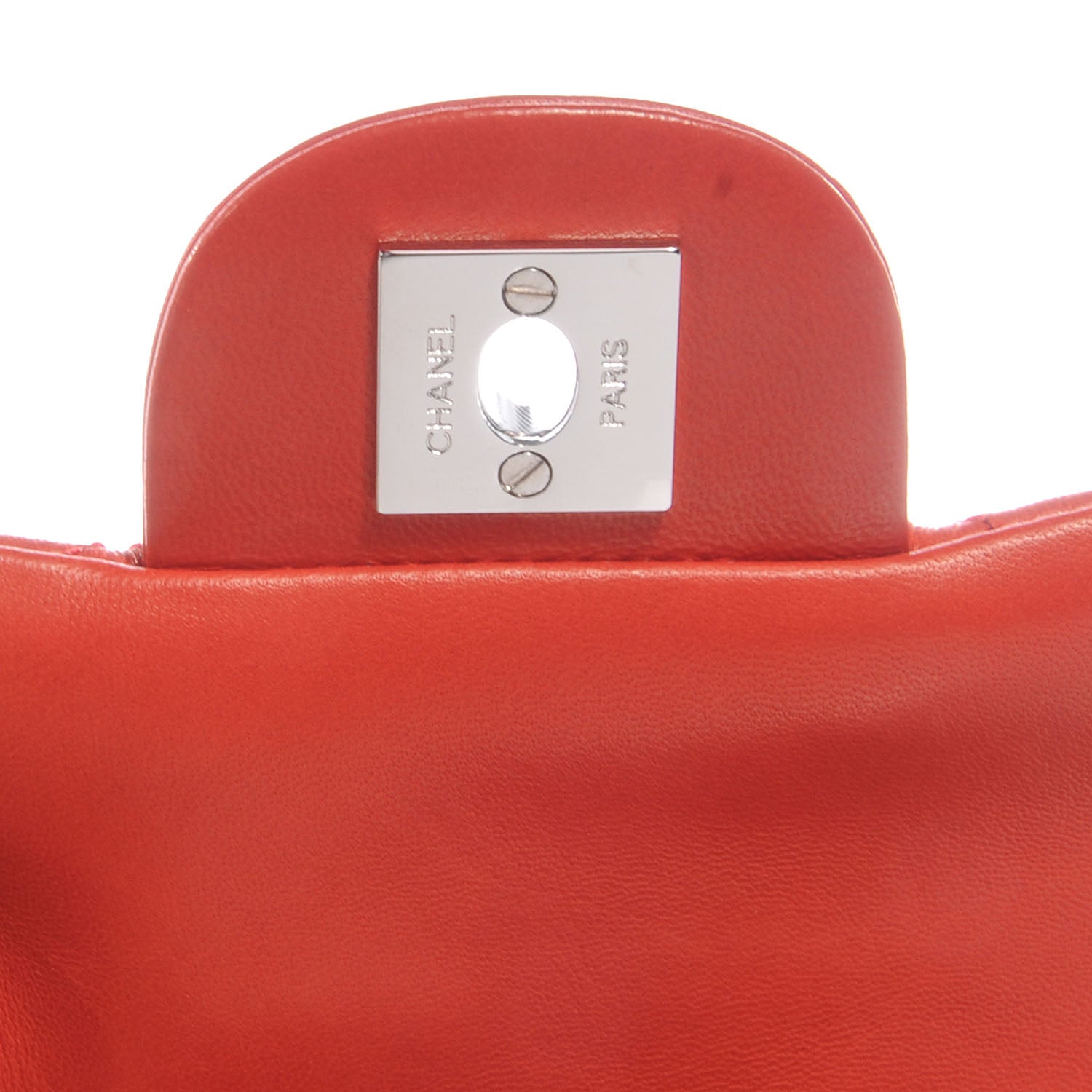 Chanel Lambskin Quilted New Mini Flap Red 7 of 9