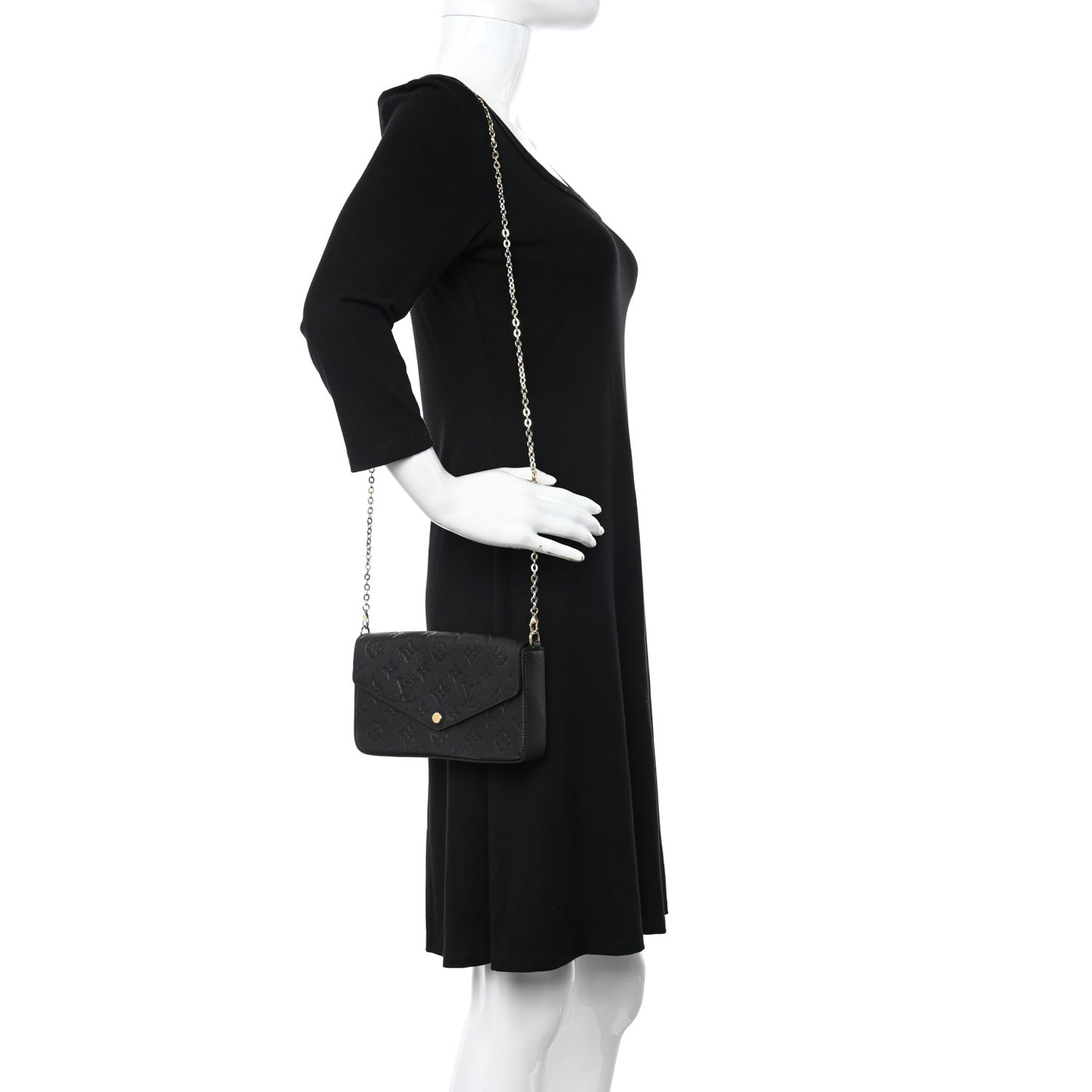 Empreinte Pochette Felicie Chain Wallet Black
