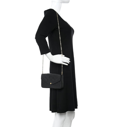 Louis Vuitton Empreinte Pochette Felicie Chain Wallet Black 2 of 10