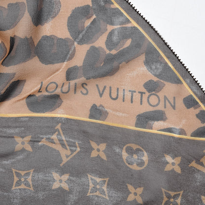 Louis Vuitton Silk Crepe Leopard Monogram Scarf 4 of 5
