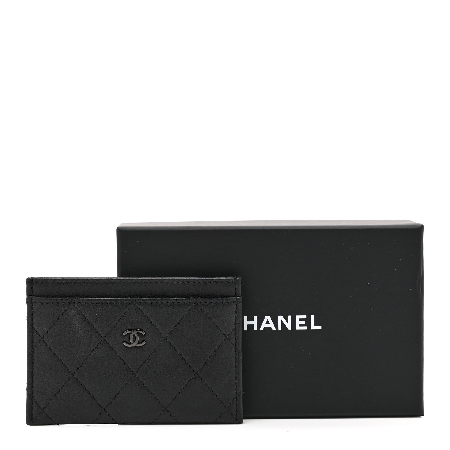 Chanel Calfskin Quilted Card Holder So Black 9 of 9
