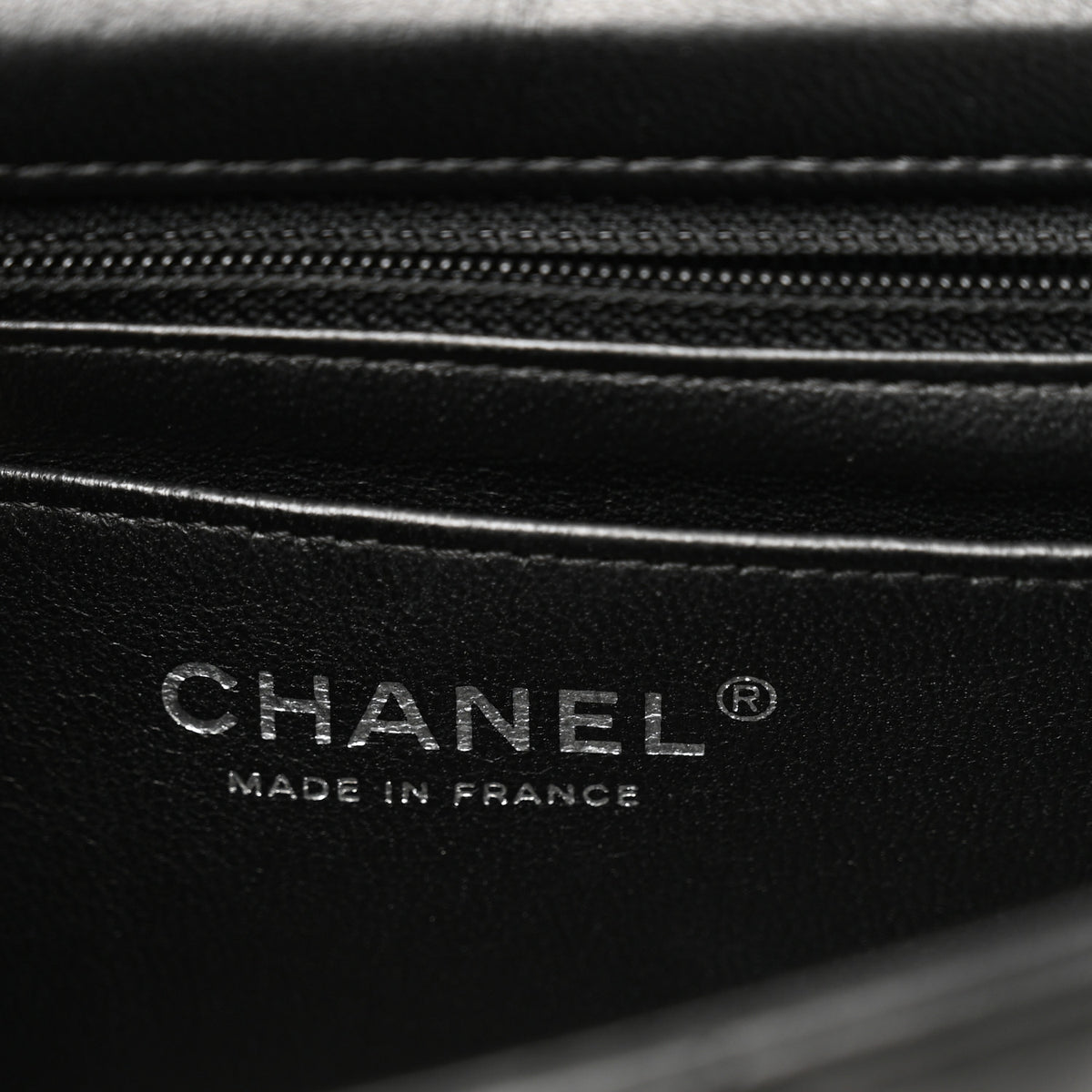 Lambskin Quilted Mini Rectangular Flap Black