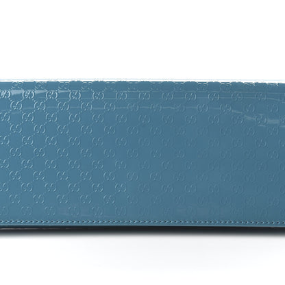 Gucci Patent Microguccissima Small Broadway Clutch Deep Cobalt 10 of 10