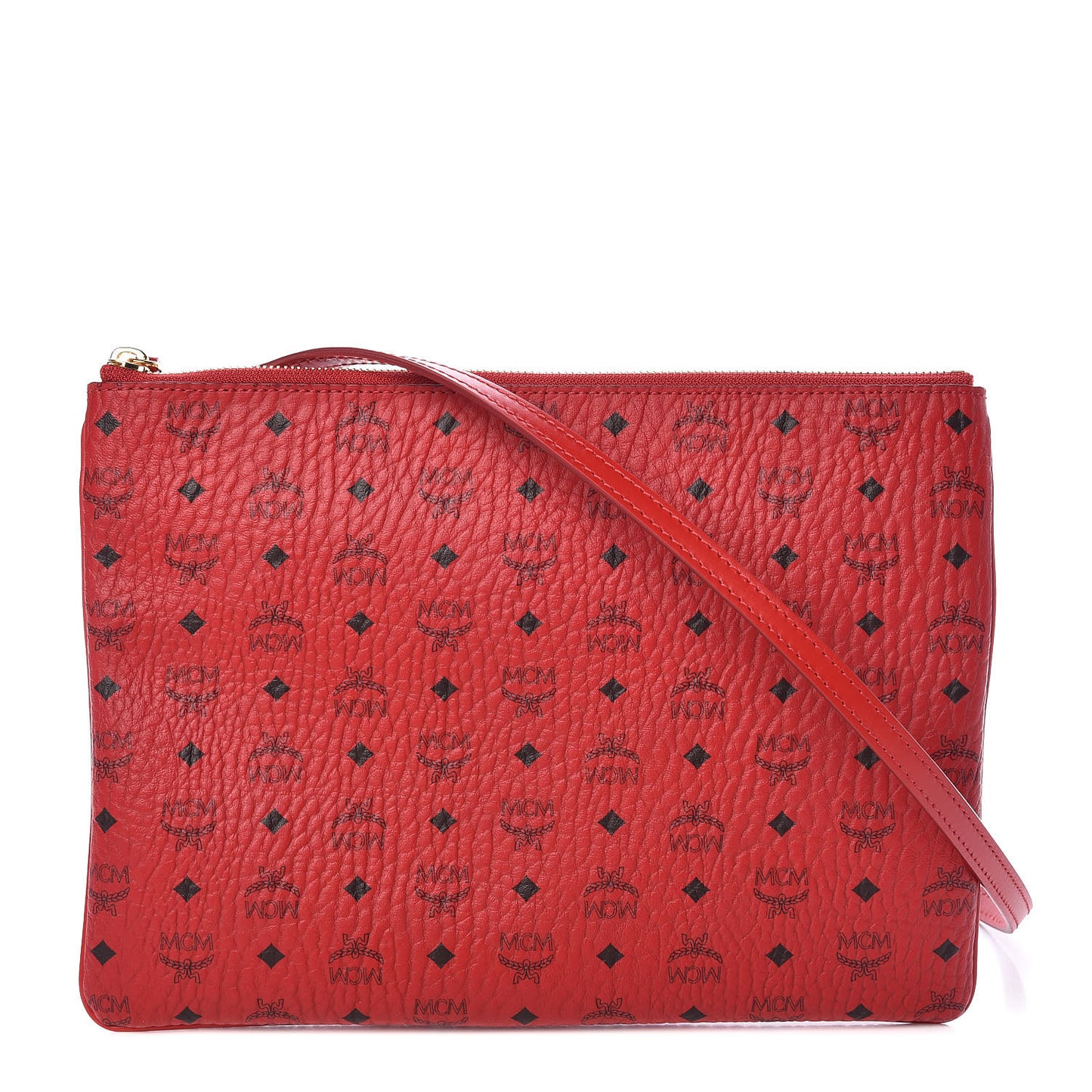 Visetos Medium Crossbody Pouch Ruby Red
