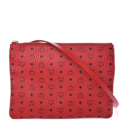 MCM Visetos Medium Crossbody Pouch Ruby Red 1 of 9