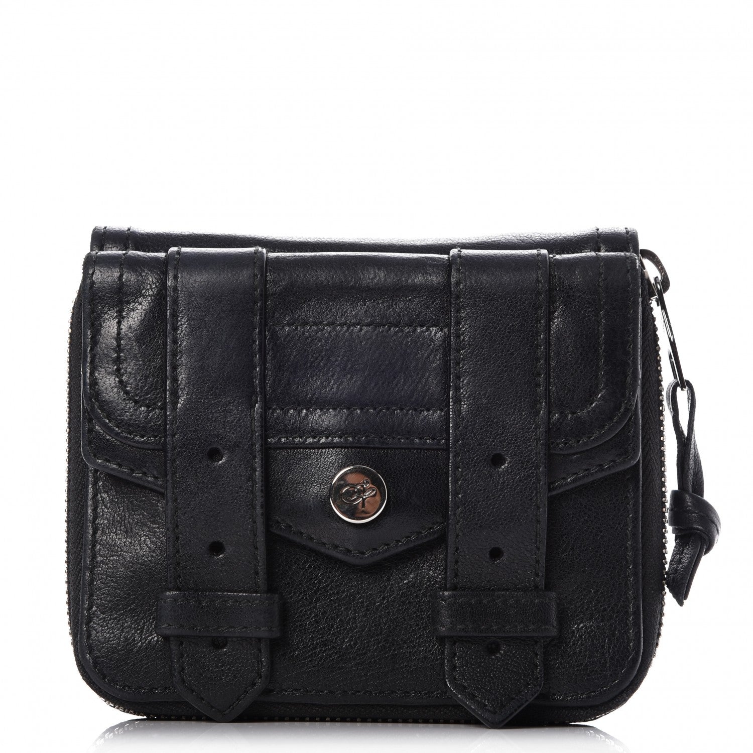 Proenza Schouler Lambskin Small PS1 Zip Wallet Black 1 of 7
