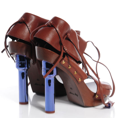 Louis Vuitton Grained Calfskin Rosa Sandals 40 Cacao 4 of 8