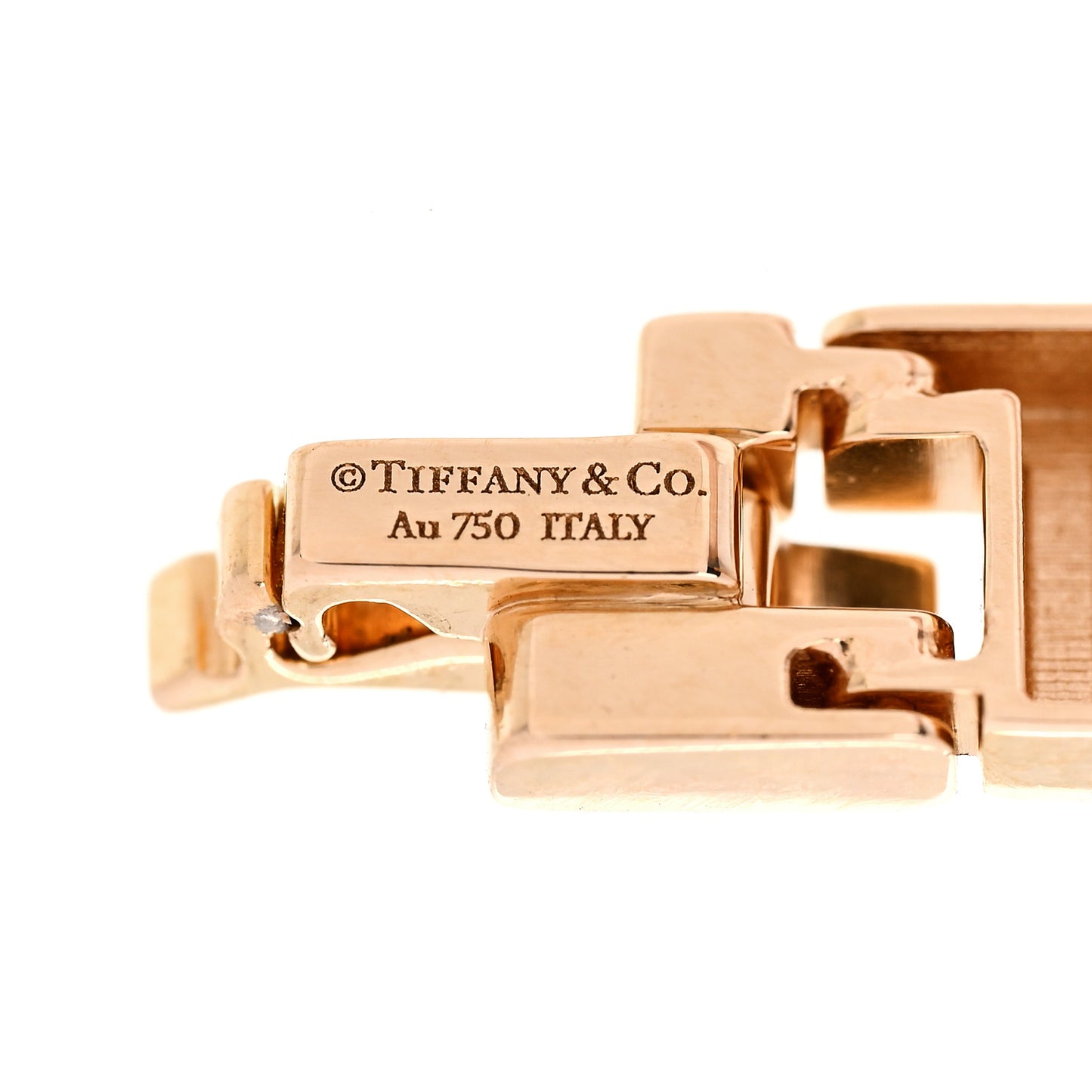 18K Rose Gold Narrow T True Hinged Bangle Bracelet