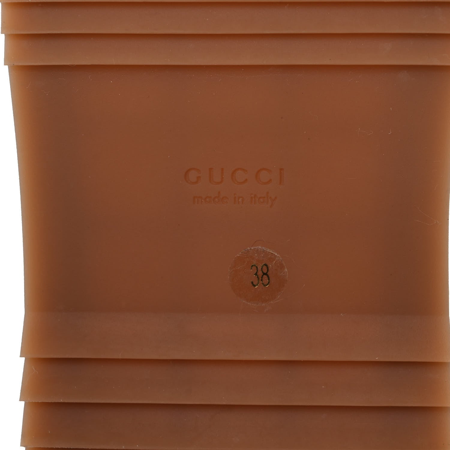 Gucci Monogram Maxi GG Angelina Platform 55mm Slide Sandals 38 Camel Ebony 8 of 9