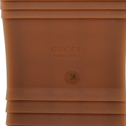 Gucci Monogram Maxi GG Angelina Platform 55mm Slide Sandals 38 Camel Ebony 8 of 9
