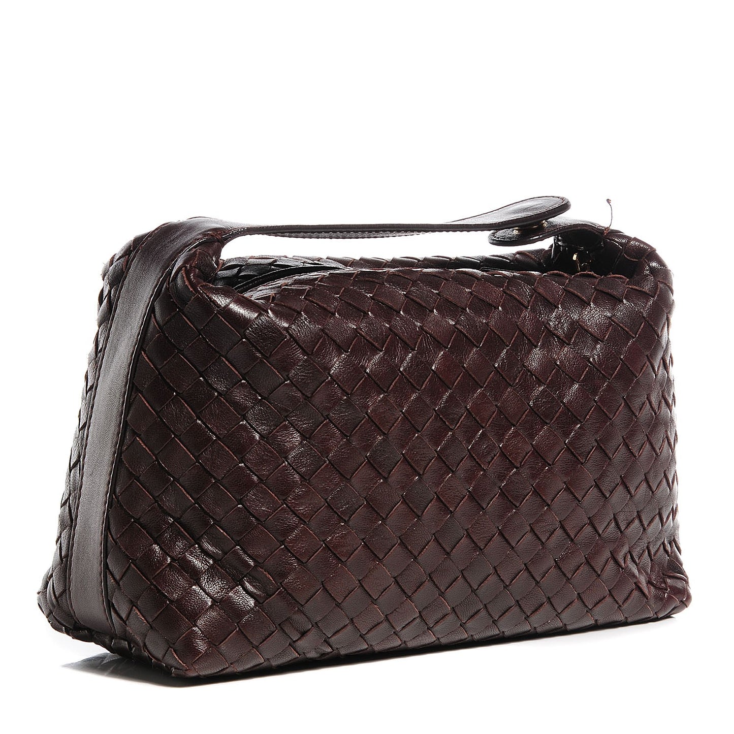 Nappa Intrecciato Large Cosmetic Case Ebano