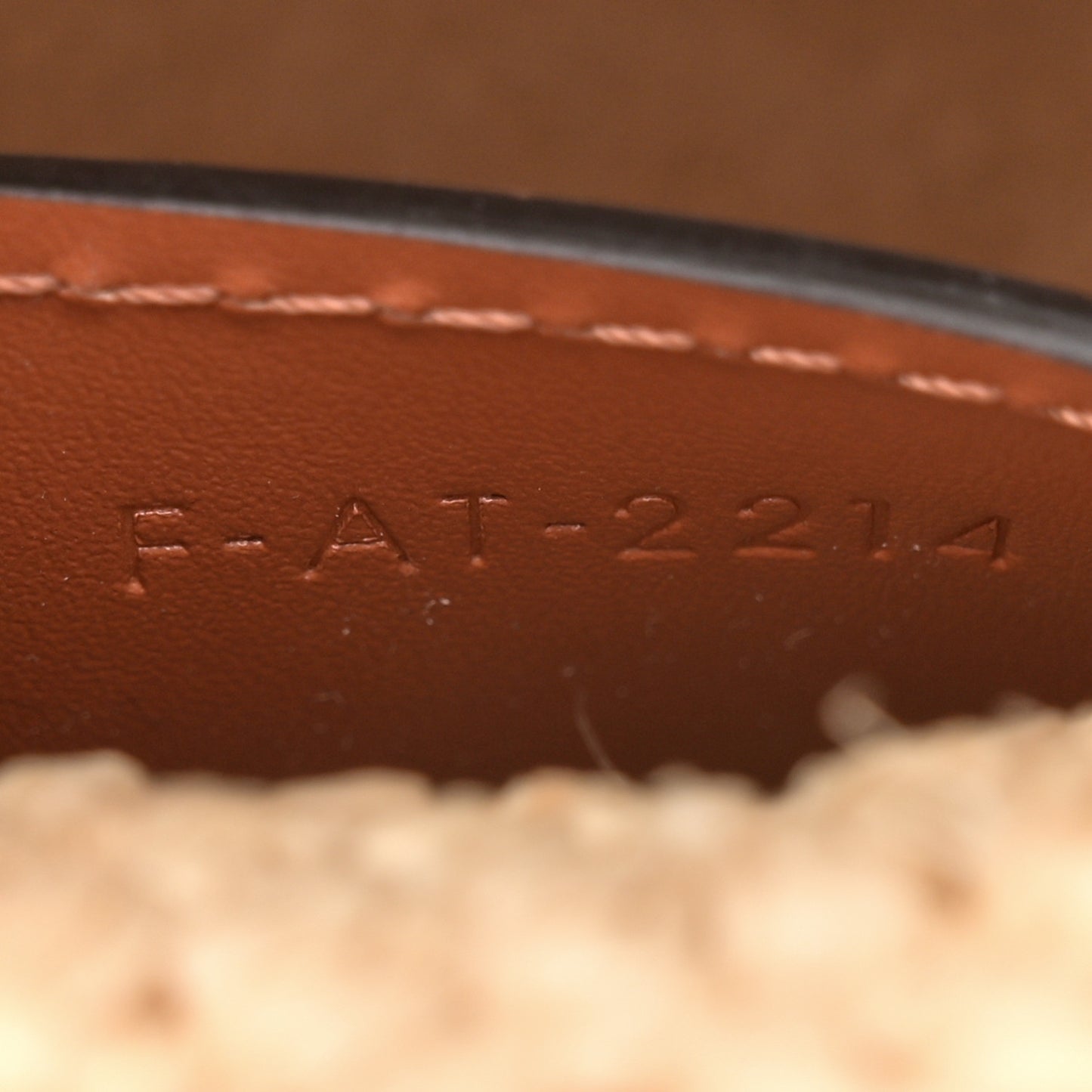 Raffia Calfskin Triomphe Small Cabas Thais Tan