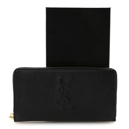 Saint Laurent Chevre Belle De Jour Zip Around Wallet Black 7 of 7
