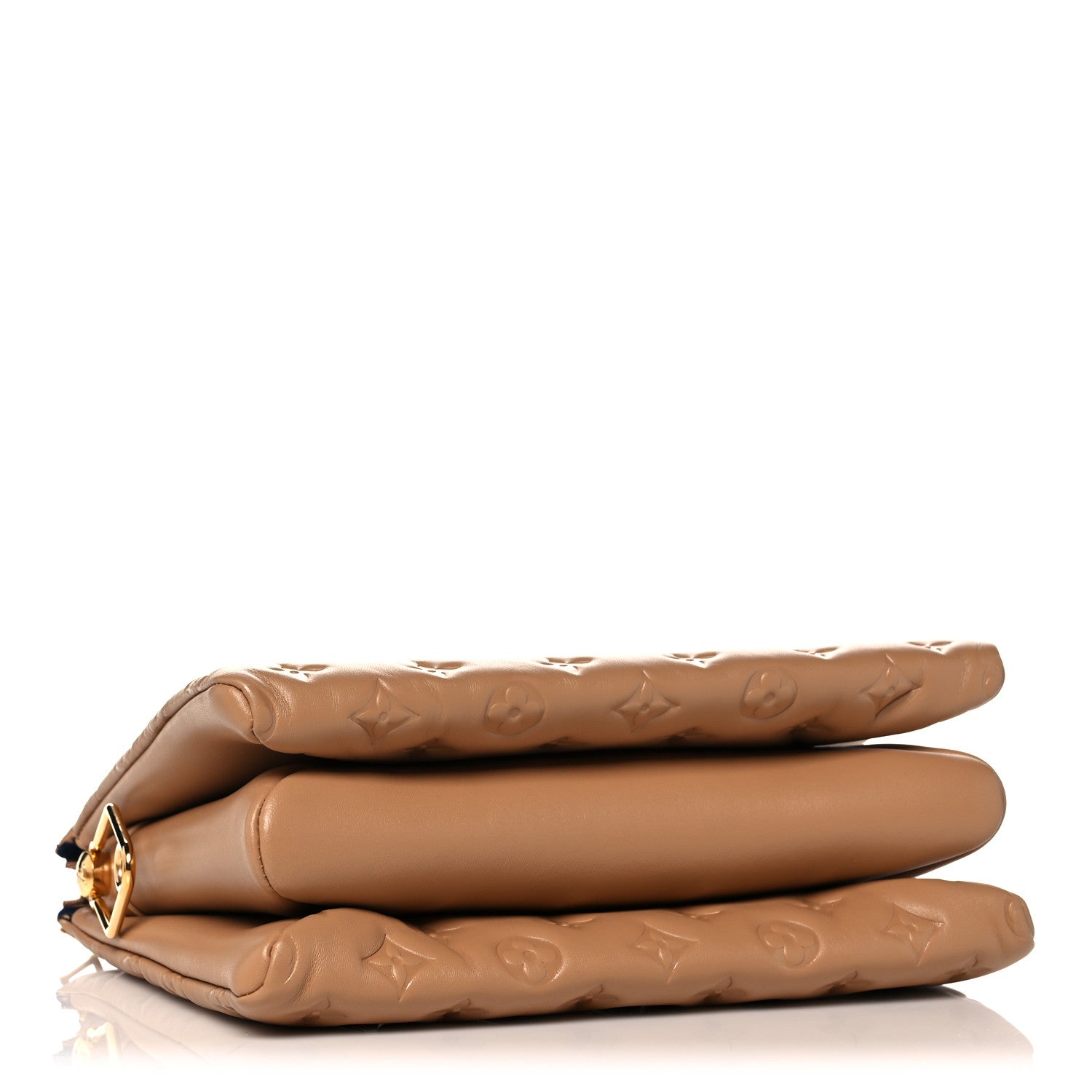 Louis Vuitton Lambskin Embossed Monogram Coussin PM Camel 4 of 10