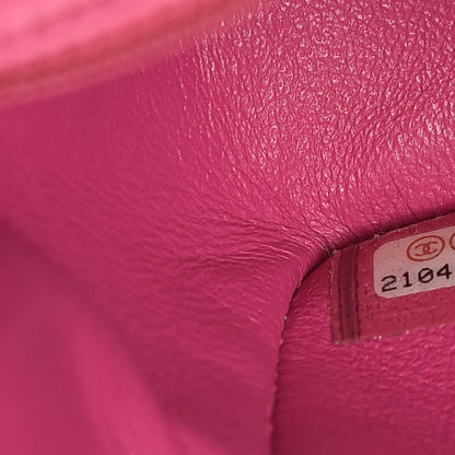 Chanel Lambskin Chevron Quilted Mini Rectangular Flap Fuchsia 7 of 19