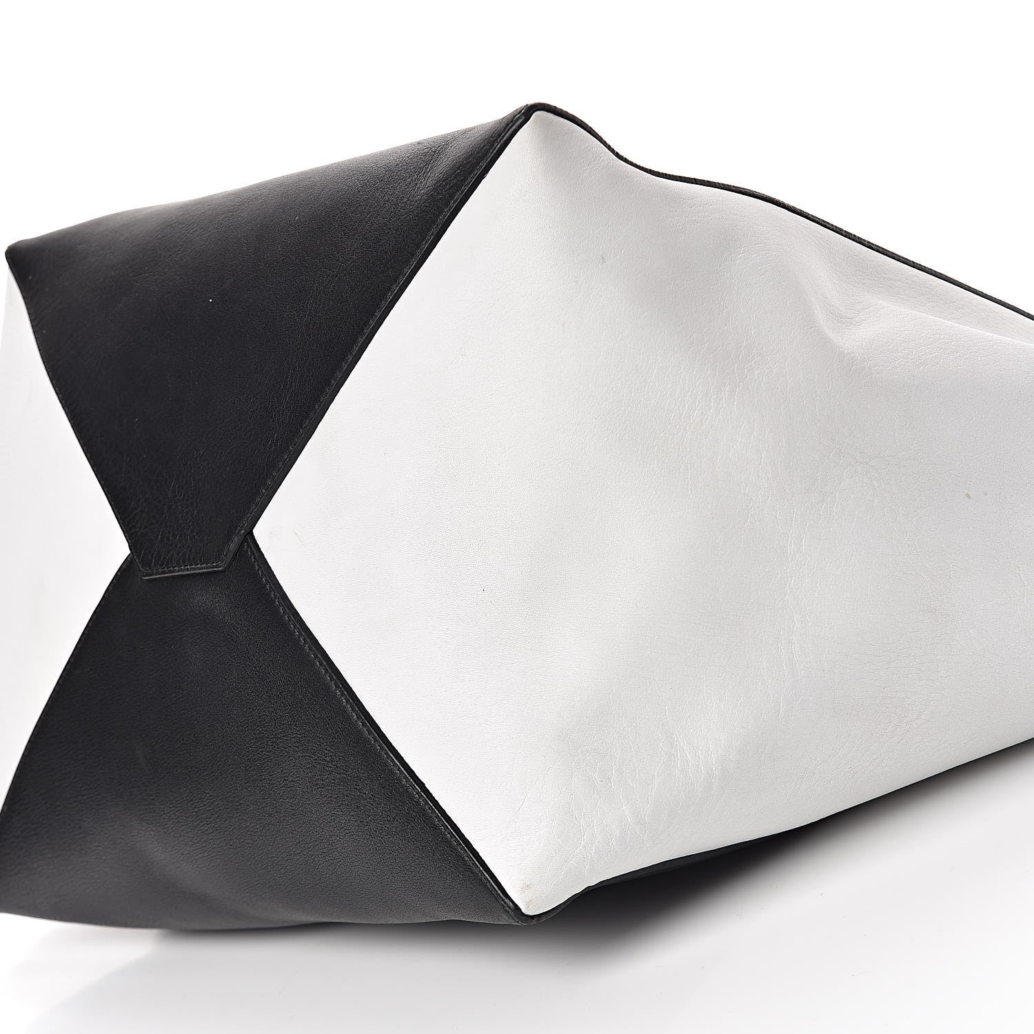 Celine Calfskin Large Horizontal Cabas Phantom White Black 13 of 15