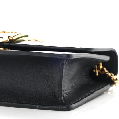 Gucci Calfskin Super Mini Sylvie Chain Shoulder Bag Black 10 of 11