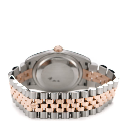 Rolex Stainless Steel 18K Everose Gold Diamond 36mm Oyster Perpetual Datejust Watch Silver Jubilee 116231 3 of 6