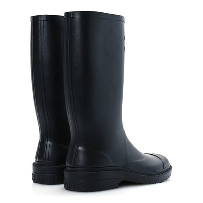 Chanel Caoutchouk CC High Boots 37 Black 5 of 11