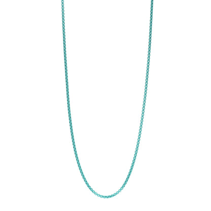 David Yurman Stainless Steel 14K Yellow Gold Acrylic Bel Aire Chain Necklace 27" Turquoise 1 of 4