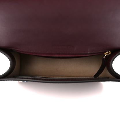 Jimmy Choo Calfskin Crocodile Embossed Medium JC Top Handle Bordeaux 5 of 10