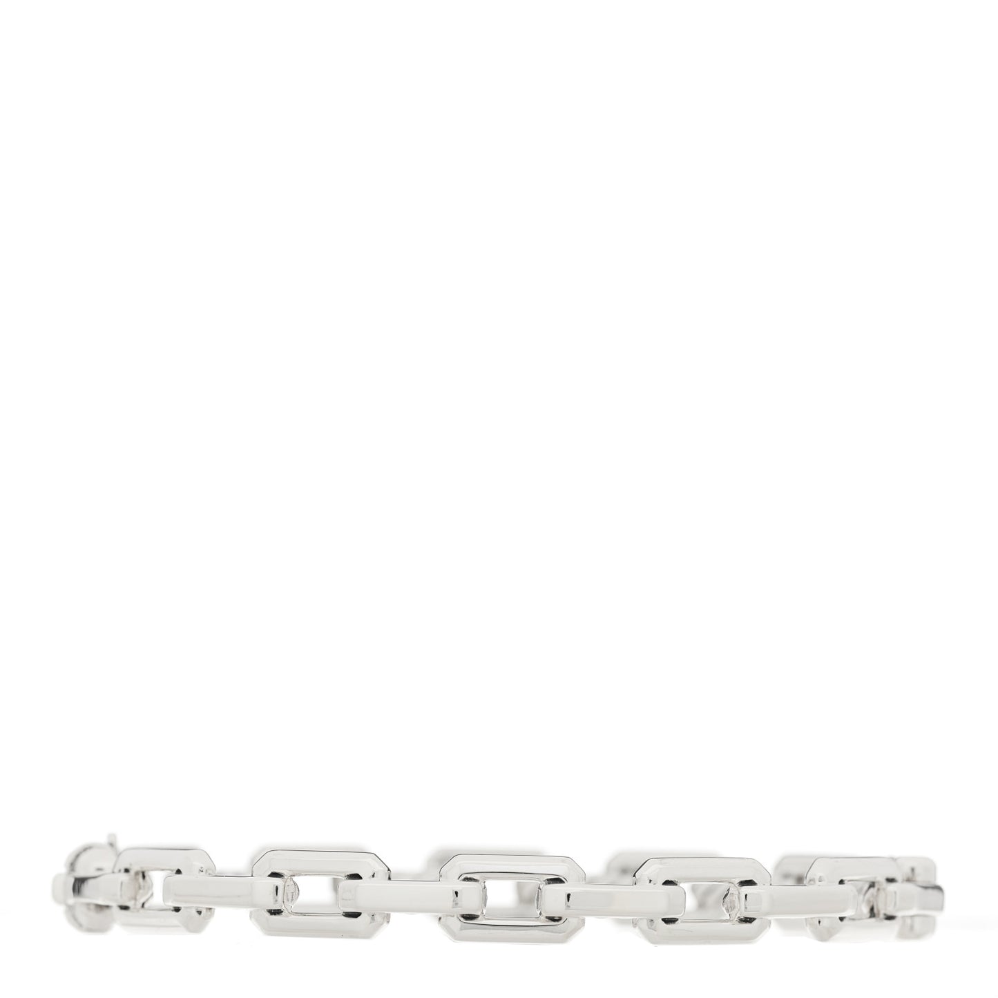 Sterling Silver Diamond 7mm Stax Link Bangle Bracelet