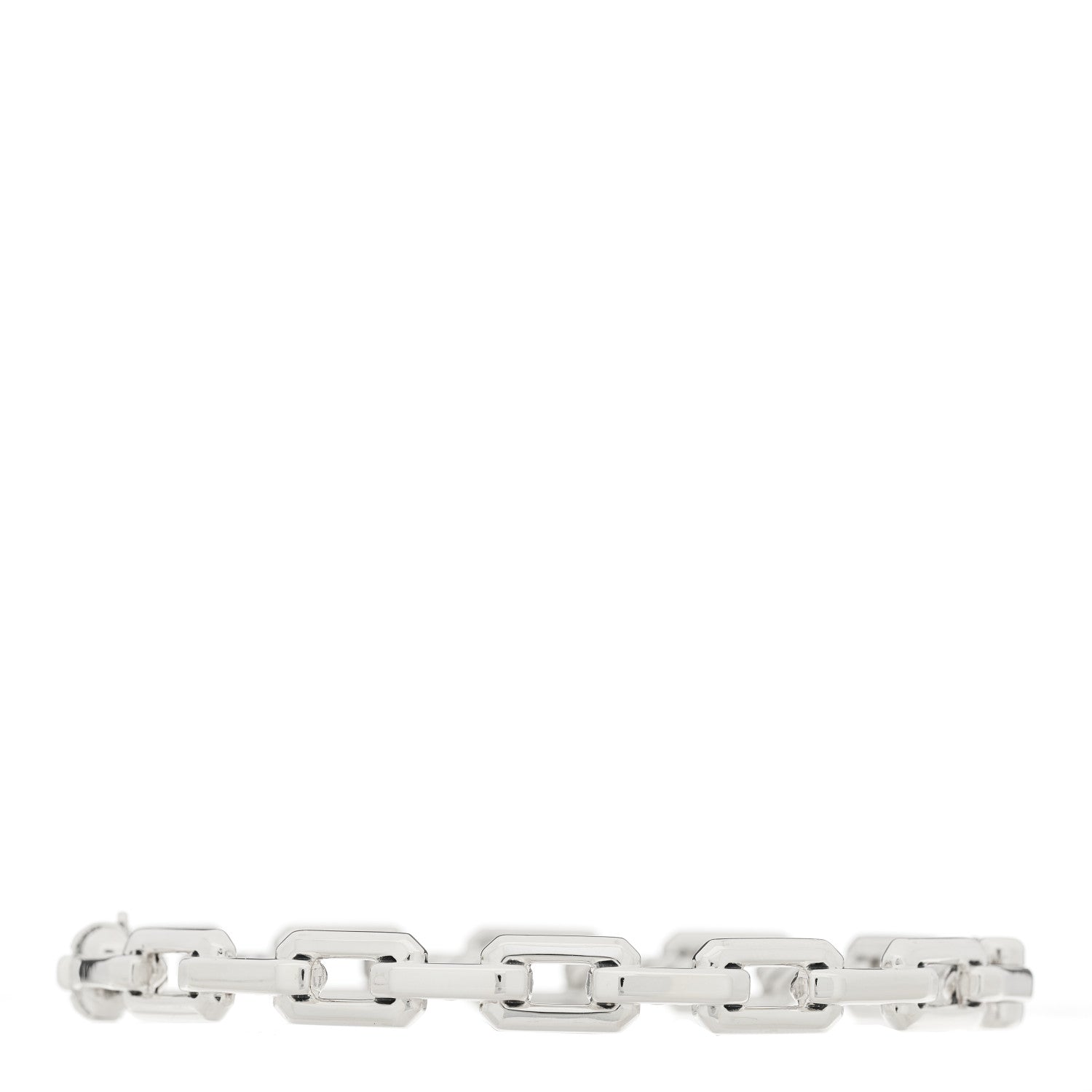 David Yurman Sterling Silver Diamond 7mm Stax Link Bangle Bracelet 2 of 3